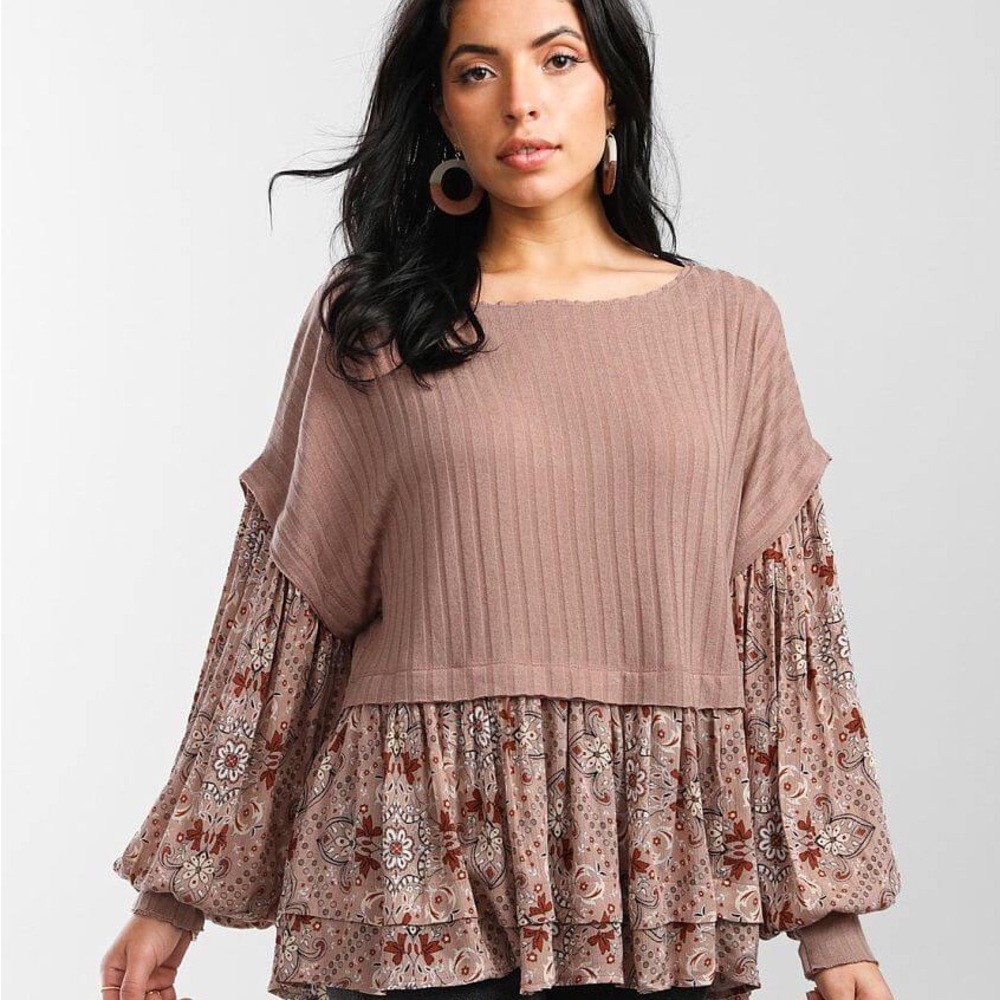 Gimmicks Sweater Top Shirt Boho Long Sleeve Women’s Sz Medium